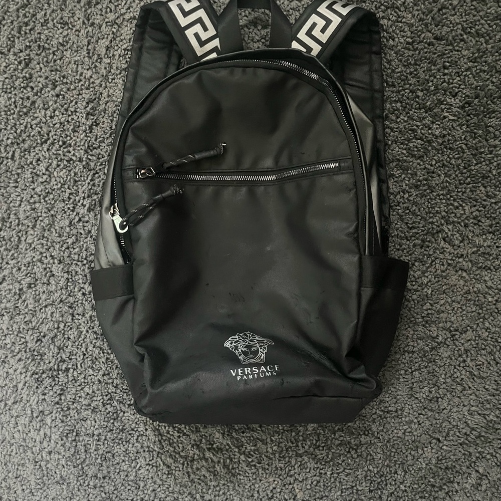 Versace Black and Gray Men's Backpack